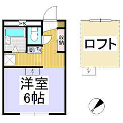 YUME 1階1Kの間取り