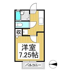 エトワールド 1Kの間取図画像
