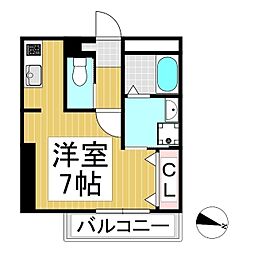 COREOFFICE ワンルームの間取図画像