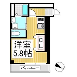 COREOFFICE ワンルームの間取図画像