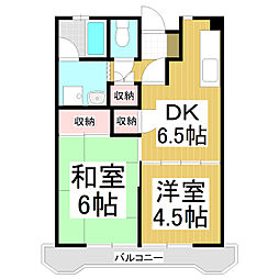ハイツ柳町 2DKの間取図画像