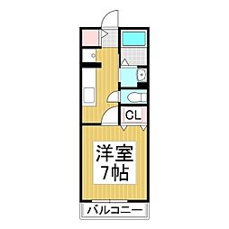 サイド.M 1Kの間取図画像