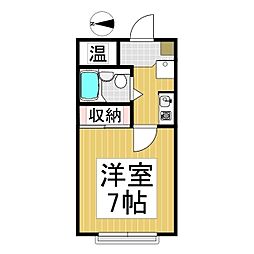 コーポAQA 1Kの間取図画像