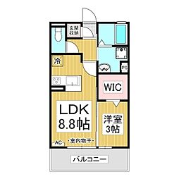 セジュールIMACHI 1LDKの間取図画像