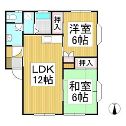 メゾンシゲオ 2LDKの間取図画像