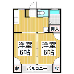 メゾンエクセル 2Kの間取図画像
