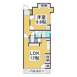 グランドハイツ山王 1LDKの間取図画像