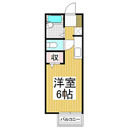 ジュネス宮島D棟 ワンルームの間取図画像