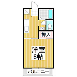 ハイツユニバース 1Kの間取図画像