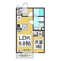 ジャンヌ  ｜ 長野県長野市篠ノ井会（賃貸アパート1LDK・2階・33.39㎡） その2