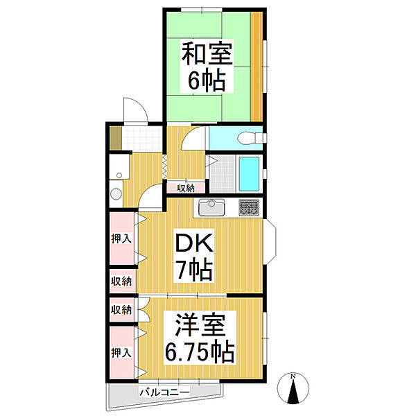 フラットアイ ｜長野県長野市篠ノ井会(賃貸アパート2DK・1階・52.00㎡)の写真 その2