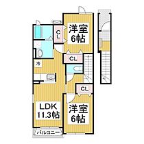 長野県長野市松代町西条（賃貸アパート2LDK・2階・58.48㎡） その2