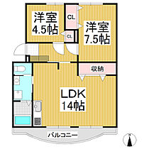 アメニティ三本柳  ｜ 長野県長野市三本柳西2丁目（賃貸マンション2LDK・3階・57.00㎡） その2