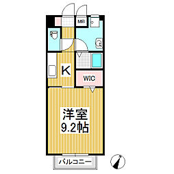 サープラスＮ＆K2 2階1Kの間取り