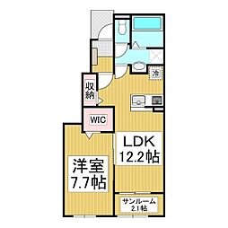 プログレスいそべ 1LDKの間取図画像