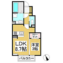 シャルマン　クレール  ｜ 長野県上田市上田（賃貸アパート1LDK・1階・31.92㎡） その2