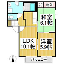 プレシアスコート  ｜ 長野県上田市吉田（賃貸アパート2LDK・2階・49.80㎡） その2