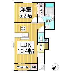 ラクラス 1LDKの間取図画像