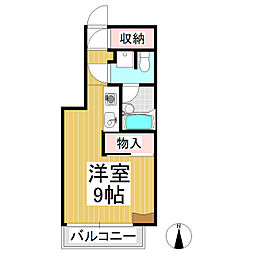 ウッディ丸子 ワンルームの間取図画像