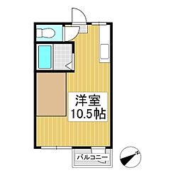 グリーンハウスイデ ワンルームの間取図画像