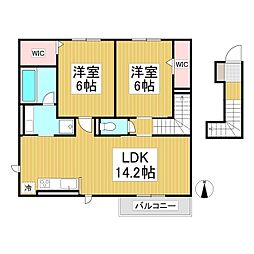 サン・コーポラス 2LDKの間取図画像