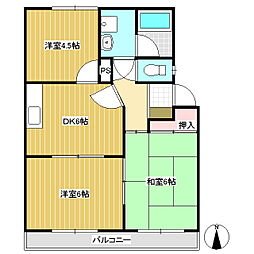 コーポ・リーベ 3DKの間取図画像