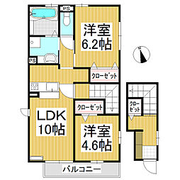 ファイン2 2LDKの間取図画像