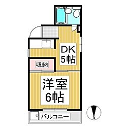 佐久昭和ビル 1DKの間取図画像