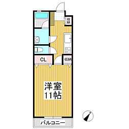 ネブローザ 1Kの間取図画像
