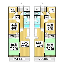 エバーグリーンフォーレスト 3LDKの間取図画像