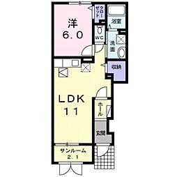 グラン・エチュード2 1LDKの間取図画像