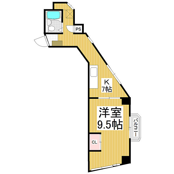 サンライト善光寺下 ｜長野県長野市三輪6丁目(賃貸マンション1K・4階・33.60㎡)の写真 その2