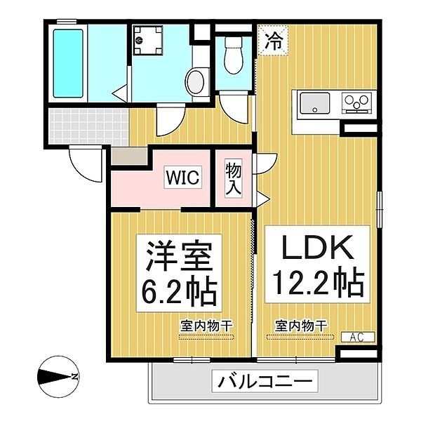 Lemon grass ｜長野県長野市大字栗田(賃貸アパート1LDK・3階・47.58㎡)の写真 その2