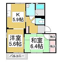 フォーレス東条　Ｂ棟  ｜ 長野県長野市大字若槻東条（賃貸アパート2K・2階・43.54㎡） その2