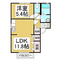 フレグランスヤマソウ  ｜ 長野県長野市大字稲葉（賃貸アパート1LDK・2階・42.48㎡） その2