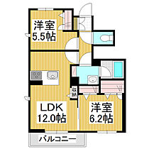 リブ・シャーメゾンII  ｜ 長野県長野市大字安茂里（賃貸アパート2LDK・1階・55.63㎡） その2