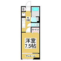 サンマロン  ｜ 長野県長野市大字栗田（賃貸アパート1K・1階・27.14㎡） その2