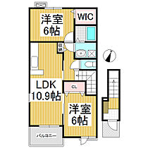 エルンテ　東沖  ｜ 長野県長野市大字大豆島（賃貸アパート2LDK・2階・57.21㎡） その2