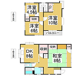 山岡戸建 4DKの間取り