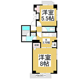 メゾン光和 10階2Kの間取り