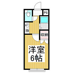 ベルメゾン 3階1Kの間取り