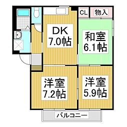 間取図画像 3DK