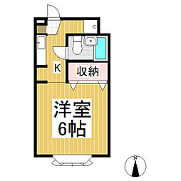 メゾンドゥマキ 1Kの間取図画像