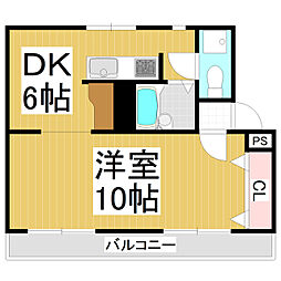 SAiSONMK 1DKの間取図画像