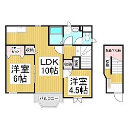 ハイツ.GS 2LDKの間取図画像