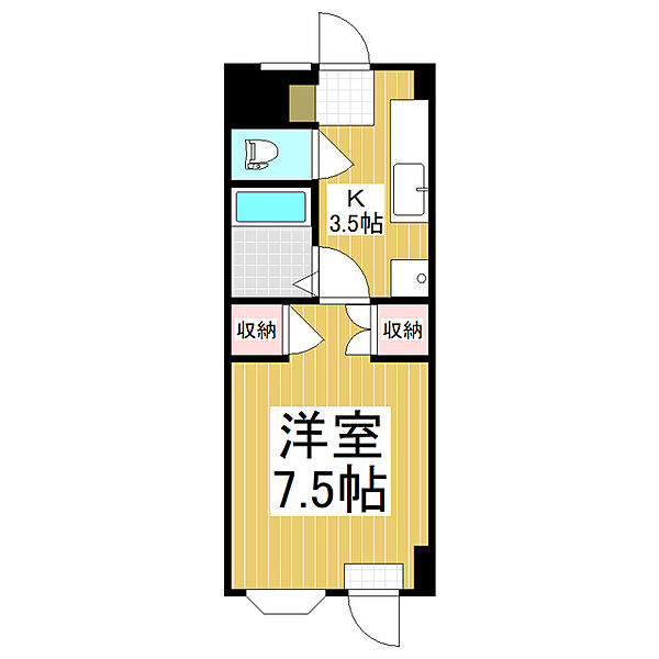 ベクベーム ｜長野県松本市大字惣社(賃貸マンション1K・1階・26.44㎡)の写真 その2