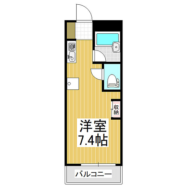 アトラスフォレスト 306｜長野県松本市開智2丁目(賃貸マンション1R・3階・16.72㎡)の写真 その2