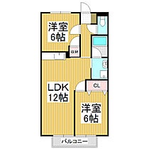 Surplus　Le　nord  ｜ 長野県松本市大字里山辺（賃貸アパート2LDK・1階・54.66㎡） その2