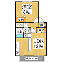 ハイカムール御子柴B B205 ｜ 長野県松本市村井町南4丁目（賃貸アパート1LDK・2階・47.00㎡） その2