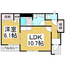 サンロイヤル  ｜ 長野県松本市大字島内（賃貸アパート1LDK・1階・45.28㎡） その2